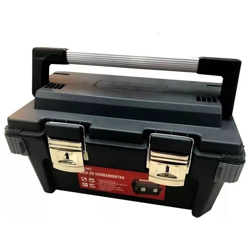 Caja de Herramientas plástica con cierre y manijas metálicos Udovo U2099