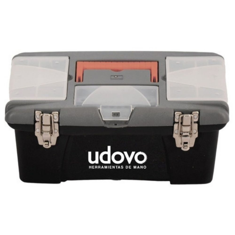 Caja de herramientas plástica Udovo U20077  16''con/ cierre metálico