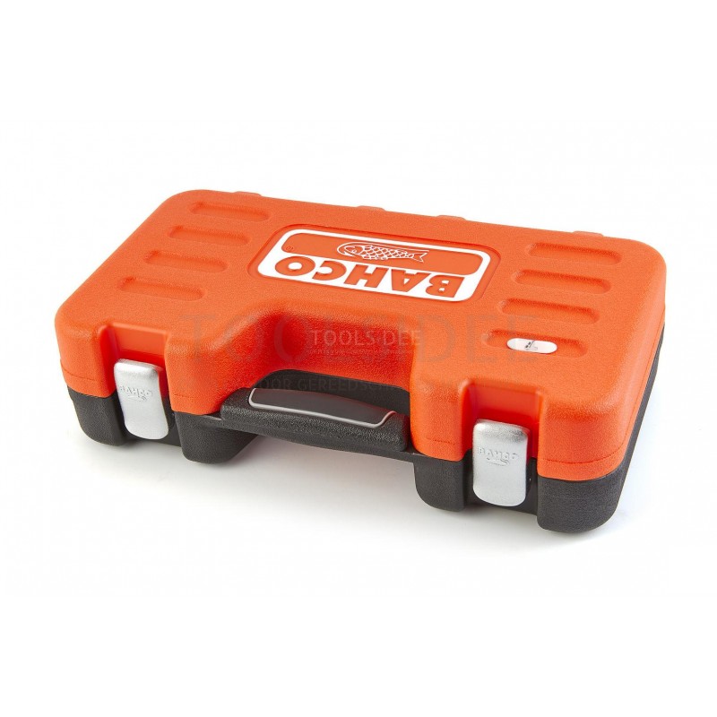 Juego de bocallaves BAHCO S240 con cuadro conductor de 1/2", perfil hexagonal métrico y crique 18 piezas