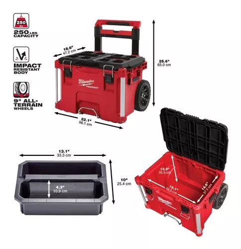 Caja de herramientas rodante MILWAUKEE PACKOUT
