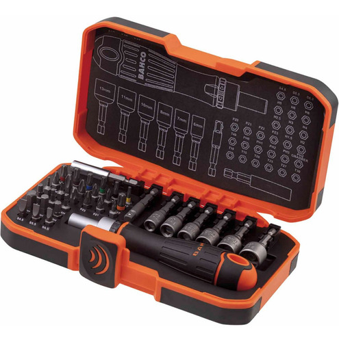 Juego de 36 puntas BAHCO de 1/4" "heavy duty" para adaptadores y tornillos 59/S36BCR