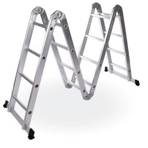 Escalera de aluminio multifuncional 4 tramos de 5 escalones