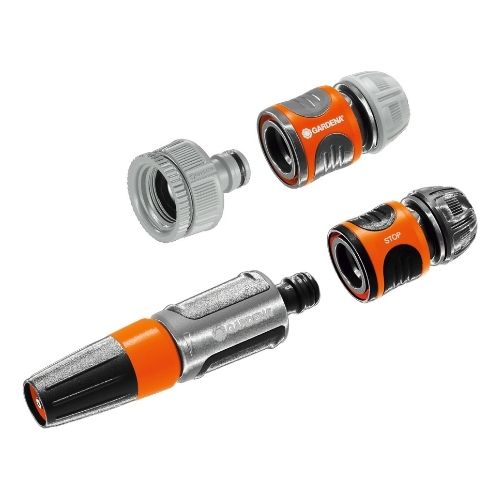 Carro portamanguera GARDENA equipado con manguera y kit