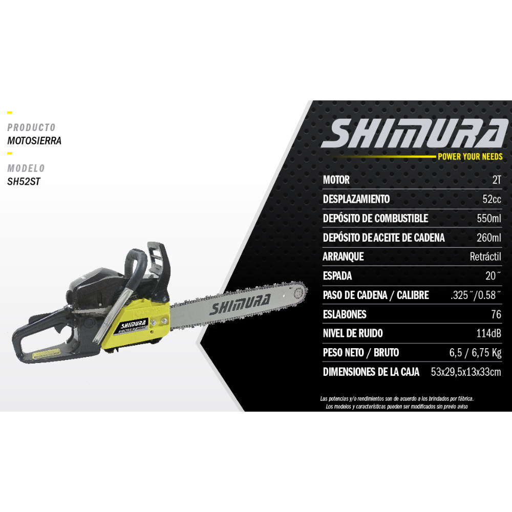 Motosierra SHIMURA SH52 ST