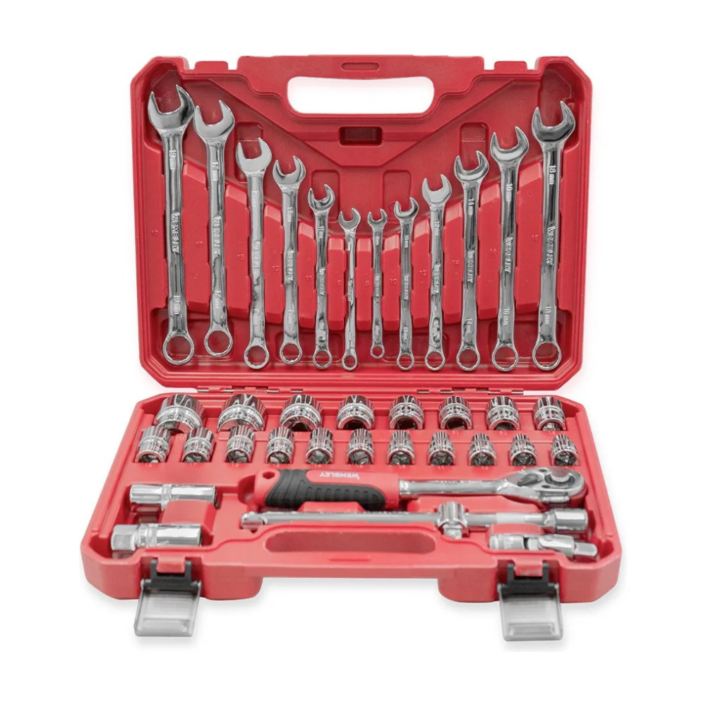 Set De Bocallaves y Llaves Combinadas WEMBLEY 37 Piezas